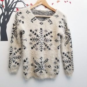 Anthropologie Finn & Clover Snowflake Sweater S